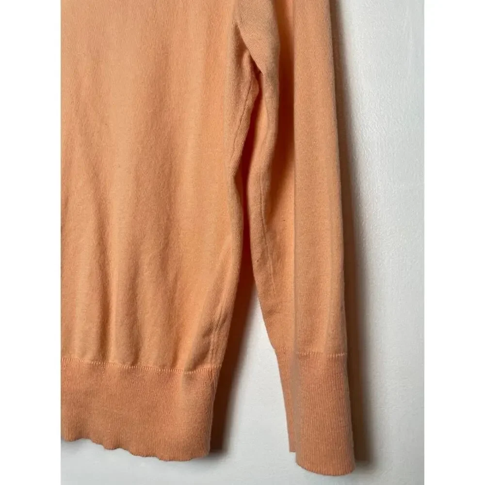 J Crew Cardigan Womens Size Medium Button Up Long Sleeve Sweater Peach Top